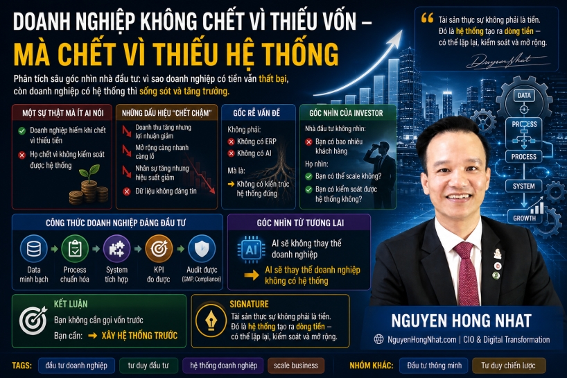 Doanh nghiệp không chết vì thiếu vốn – mà chết vì thiếu hệ thống