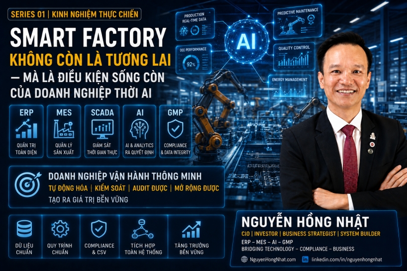 Smart Factory không còn là tương lai — mà là điều kiện sống còn của doanh nghiệp thời AI