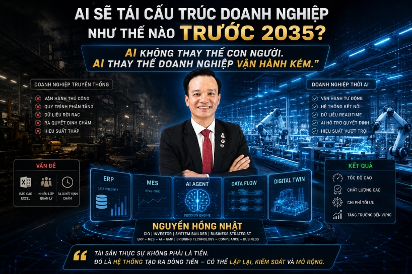 AI sẽ tái cấu trúc doanh nghiệp như thế nào trước 2035?